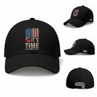 It's Time The 25th Amendment Baseball Cap Article II Red Hat Distressed American Flag Graphic