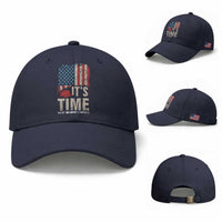 It's Time The 25th Amendment Baseball Cap Article II Red Hat Distressed American Flag Graphic