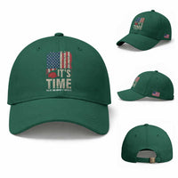 It's Time The 25th Amendment Baseball Cap Article II Red Hat Distressed American Flag Graphic