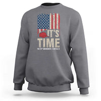 It's Time The 25th Amendment Sweatshirt Article II Red Hat Distressed American Flag Graphic
