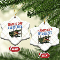 Hands Off Everglades Ceramic Ornament Alligator Protest - Wonder Print Shop