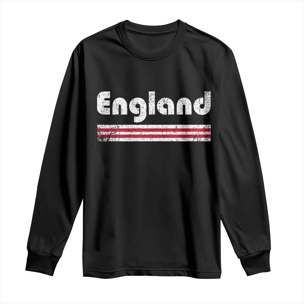 Vintage England Retro Distressed Graphic Long Sleeve Shirt Patriotic English Heritage Pride Souvenir