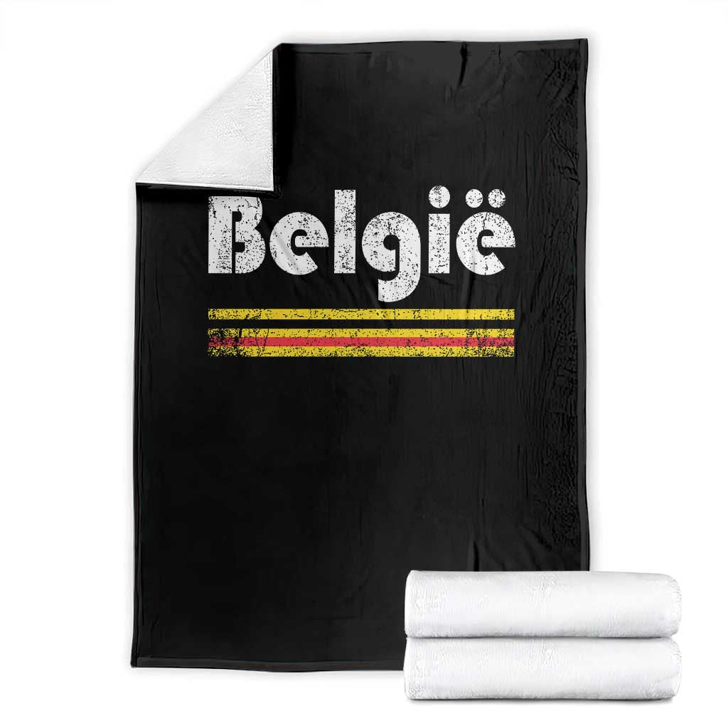 Retro Belgie Belgium Flag Distressed Graphic in Dutch Throw Blanket Proud Belgian Heritage and Country Roots Pride Gift