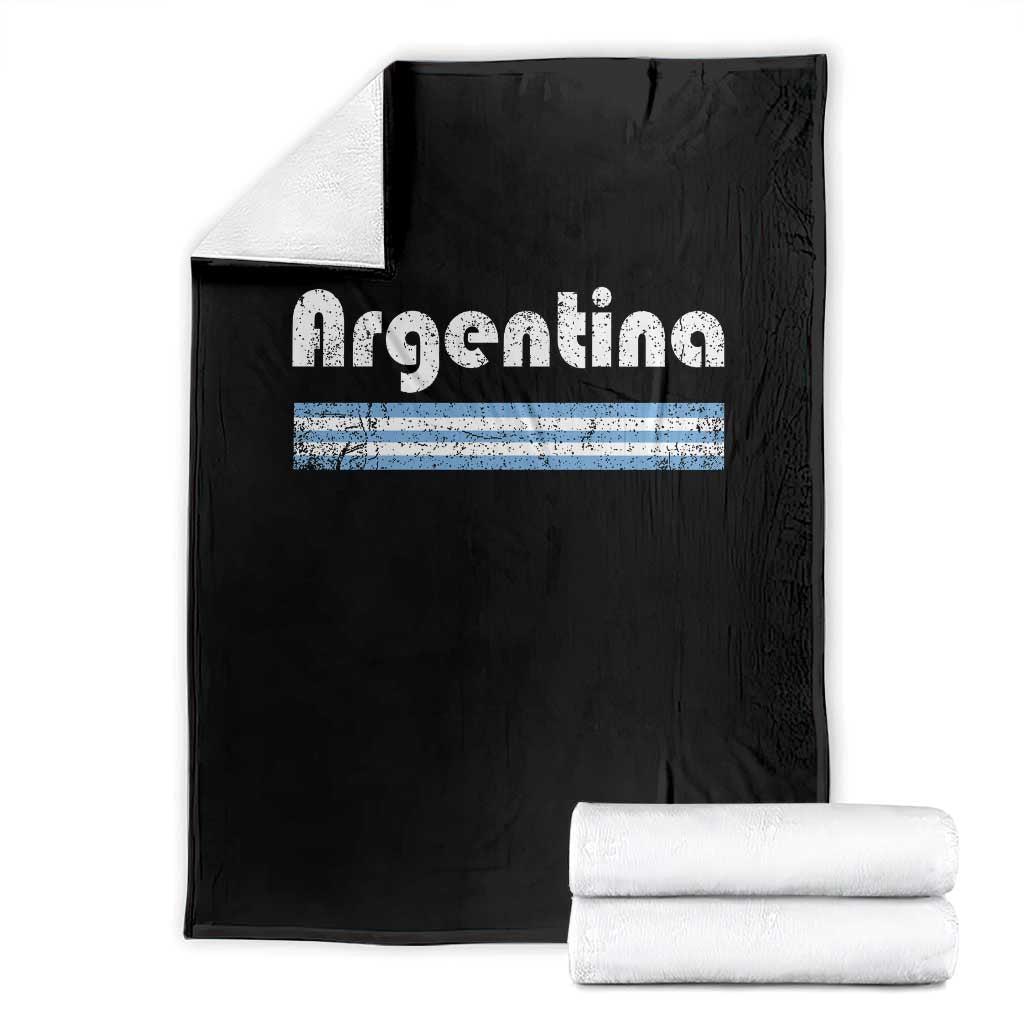 Vintage Argentina Retro Distressed Graphic Throw Blanket Patriotic Argentine Heritage Pride Souvenir