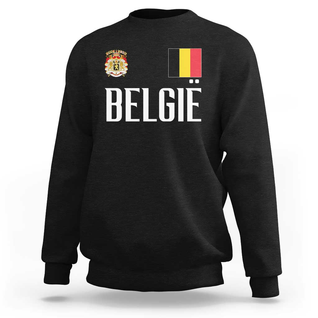 Royal Coat of Arms Belgie Crest Graphic Sweatshirt Traditional Belgium Belgian Flag and Lion Heritage Pride Gift