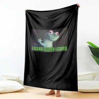Funny Lizard Lizard Lizard Throw Blanket Weirdcore Gecko Meme - Wonder Print Shop