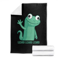 Funny Lizard Lizard Lizard Throw Blanket Cute Gecko Reptile Meme - Wonder Print Shop