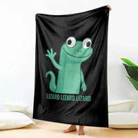 Funny Lizard Lizard Lizard Throw Blanket Cute Gecko Reptile Meme - Wonder Print Shop