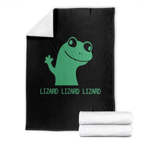 Funny Lizard Lizard Lizard Throw Blanket Weirdcore Gecko Reptile Meme - Wonder Print Shop