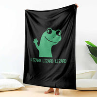 Funny Lizard Lizard Lizard Throw Blanket Weirdcore Gecko Reptile Meme - Wonder Print Shop