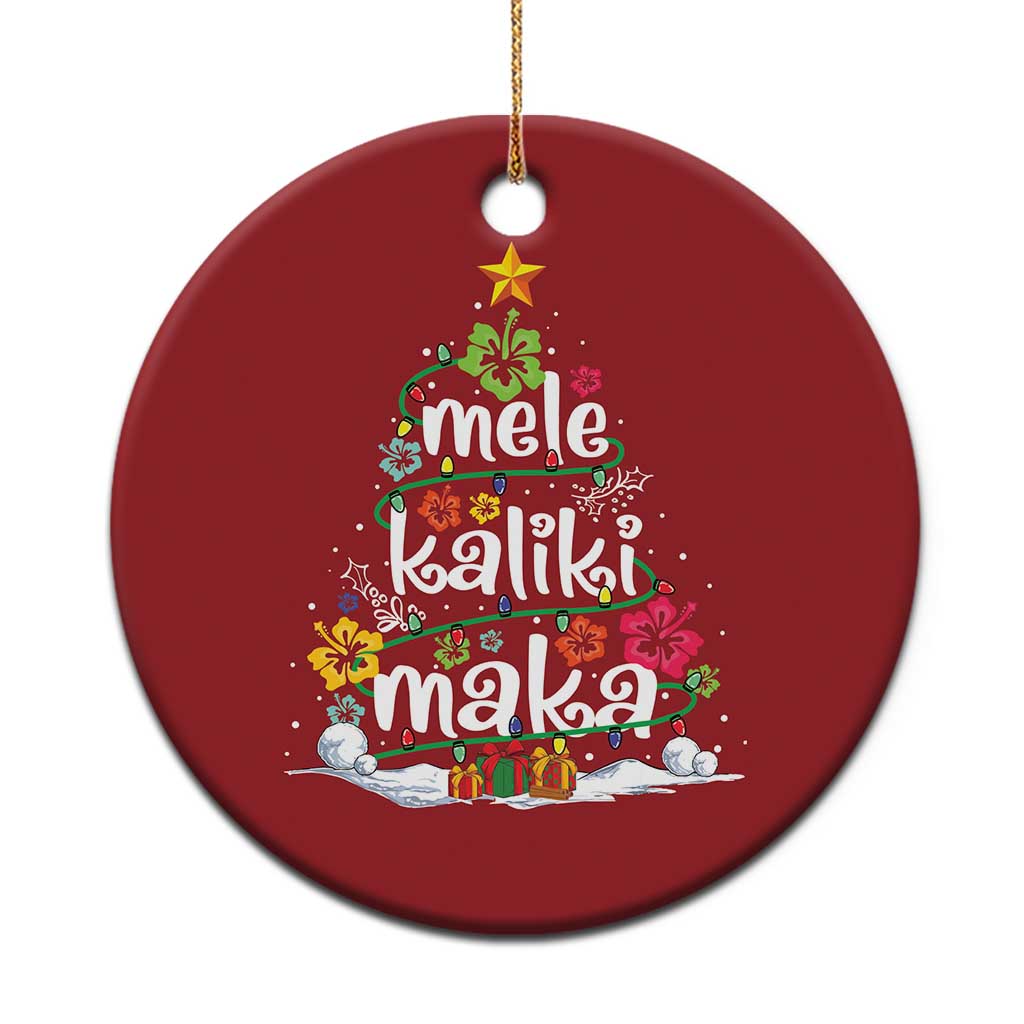 Tropical Hawaiian Xmas Christmas Ornament Mele Kalikimaka Palm Tree Xmas in Hawaii - Wonder Print Shop