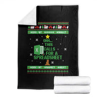 Funny Excel Christmas Tree Throw Blanket This Calls for a Spreadsheet Xmas DIV0 Errors - undefined