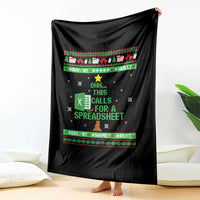 Funny Excel Christmas Tree Throw Blanket This Calls for a Spreadsheet Xmas DIV0 Errors - undefined