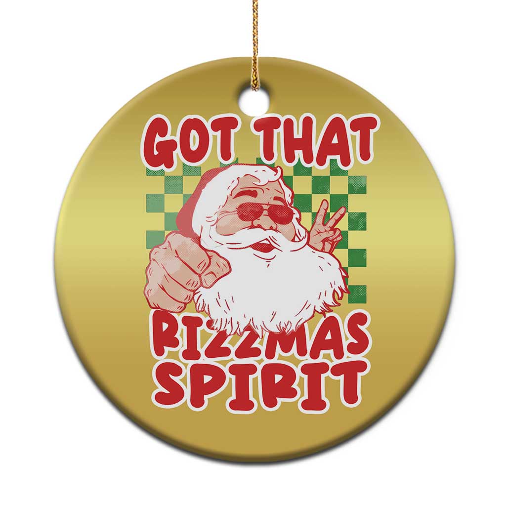 Funny Santa Rizz Xmas Christmas Ornament Got That Rizzmas Spirit Retro Groovy - Wonder Print Shop