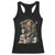 Funny Black Cat Racerback Tank Top Bruh Retro Cat Meme Graphic