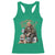 Funny Black Cat Racerback Tank Top Bruh Retro Cat Meme Graphic