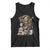 Funny Black Cat Tank Top Bruh Retro Cat Meme Graphic