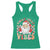 Retro Santa Christmas Racerback Tank Top Groovy Cute Santa Claus Christmas Vibes Xmas