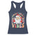 Retro Santa Christmas Racerback Tank Top Groovy Cute Santa Claus Christmas Vibes Xmas