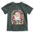Retro Santa Christmas Toddler T Shirt Groovy Cute Santa Claus Christmas Vibes Xmas