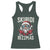 Christmas Bruh Racerback Tank Top Green Xmas Santa Hat Festive Vibe