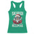 Christmas Bruh Racerback Tank Top Green Xmas Santa Hat Festive Vibe