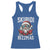 Christmas Bruh Racerback Tank Top Green Xmas Santa Hat Festive Vibe