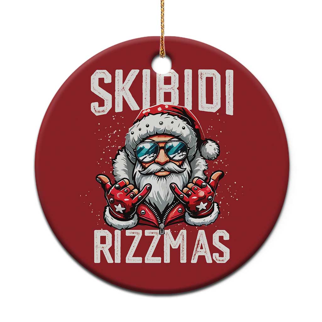 Funny Santa Rizz Xmas Christmas Ornament Skibidi Rizzmas Gen Alpha Slang Cool Santa - Wonder Print Shop