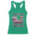 Groovy Pink Christmas Gingerbrad Racerback Tank Top Sleigh Girl Sleigh Festive Xmas Holiday Girls