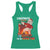 Funny Naughty Santa Racerback Tank Top Chestnuts Roasting On An Open Fire Dirty Food Pun Xmas Joke