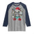 Christmas Pirate Skull Raglan Shirt Yo Ho Ho Boat Cruise Xmas Crossbones