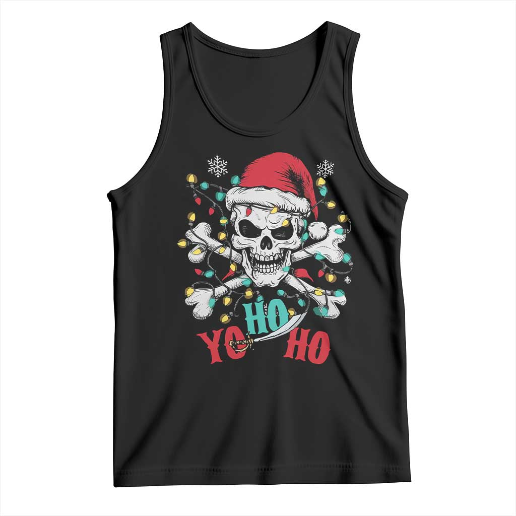 Christmas Pirate Skull Tank Top Yo Ho Ho Boat Cruise Xmas Crossbones