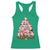 Cute Pink Pigs Christmas Tree Racerback Tank Top Funny Farmer Xmas Lights Festive Vibe