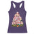 Cute Pink Pigs Christmas Tree Racerback Tank Top Funny Farmer Xmas Lights Festive Vibe