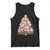 Cute Pink Pigs Christmas Tree Tank Top Funny Farmer Xmas Lights Festive Vibe