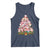 Cute Pink Pigs Christmas Tree Tank Top Funny Farmer Xmas Lights Festive Vibe