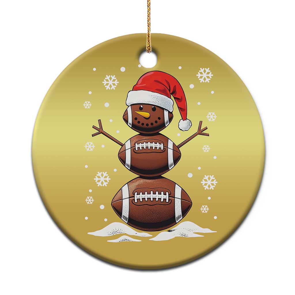 Xmas Football Christmas Ornament Rugby Snowman Xmas Festive Holiday Sports - Wonder Print Shop