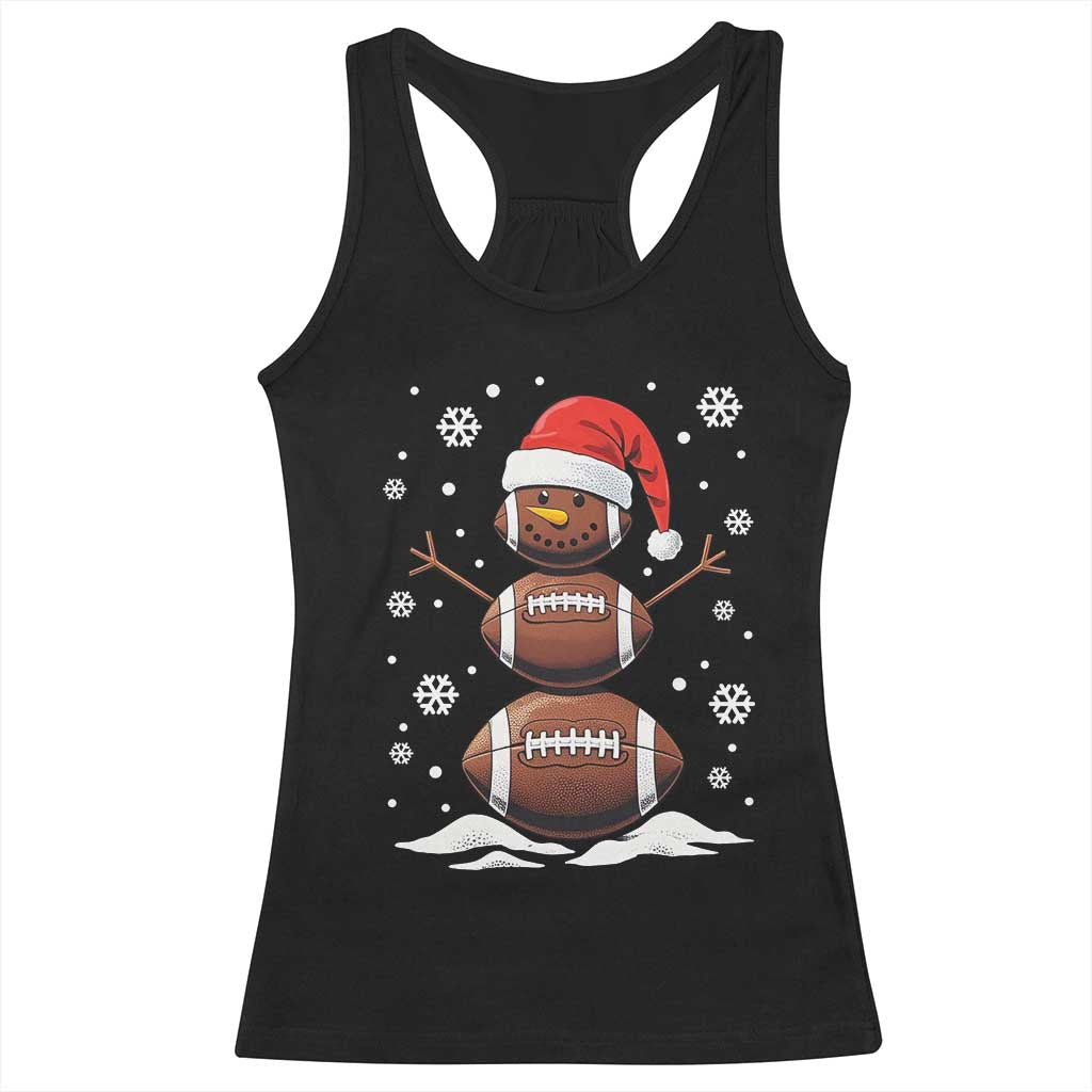 Christmas Football Racerback Tank Top Rugby Snowman Xmas Festive Holiday Sports