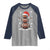 Christmas Football Raglan Shirt Rugby Snowman Xmas Festive Holiday Sports