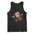 Funny Rock'n Roll Santa Claus Tank Top Cool Drummer Festive Christmas