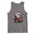 Funny Rock'n Roll Santa Claus Tank Top Cool Drummer Festive Christmas