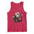 Funny Rock'n Roll Santa Claus Tank Top Cool Drummer Festive Christmas