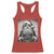 Funny Santa Mugshot Racerback Tank Top Naughty Christmas Festive Vibe