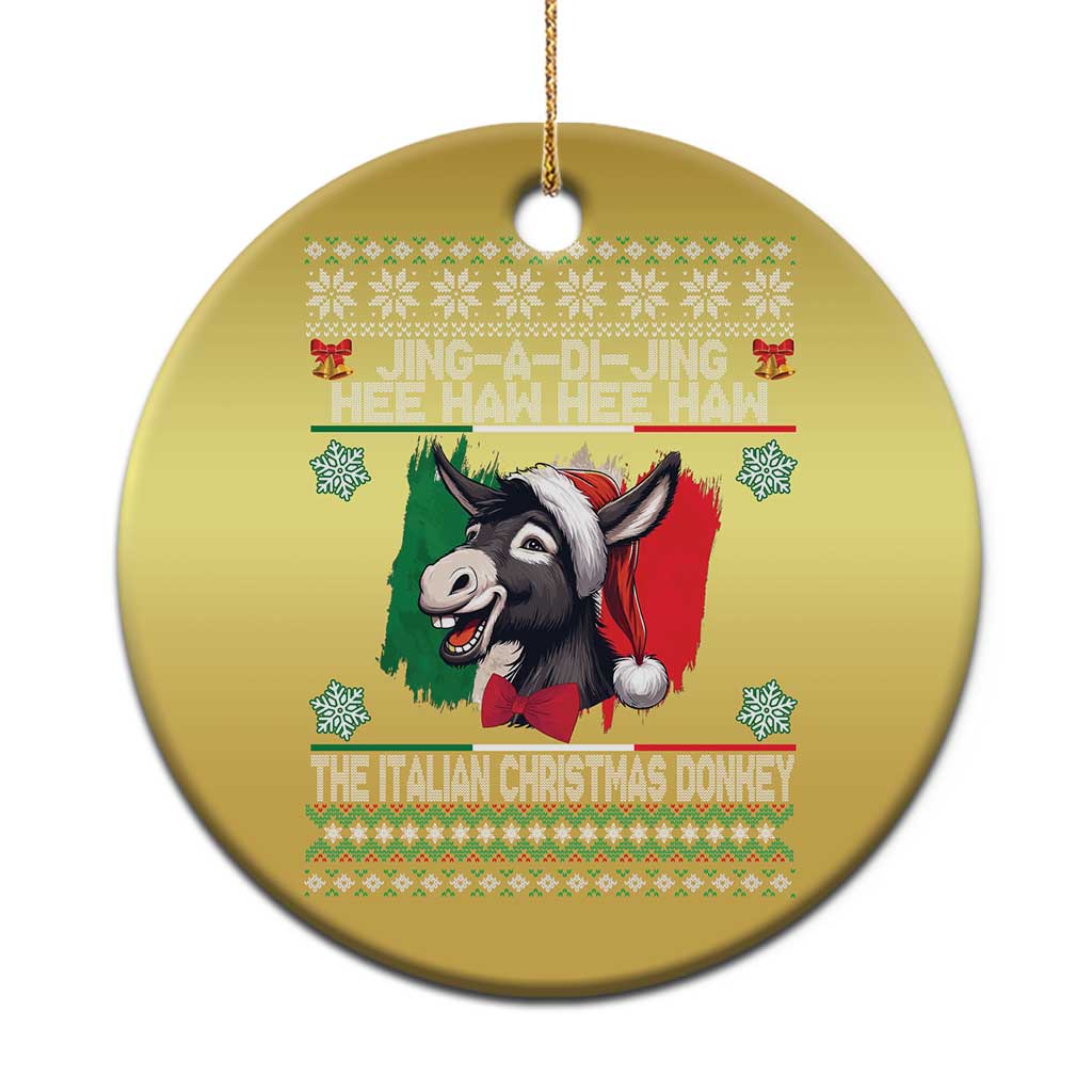 Italian Xmas Donkey Christmas Ornament Funny Jing A Di Jing Hee Haw Italy Flag - Wonder Print Shop