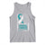 Cervical Cancer Awareness Tank Top Teal And White Ribbon American Flag Support