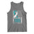 Cervical Cancer Awareness Tank Top Teal And White Ribbon American Flag Support