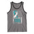 Cervical Cancer Awareness Tank Top Teal And White Ribbon American Flag Support