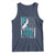 Cervical Cancer Awareness Tank Top Teal And White Ribbon American Flag Support