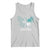 Cervical Cancer Warrior Tank Top My God is Stronger Teal And White Butterfly Christian Cross Faith