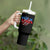Basketball Tumbler With Handle USA Patriotic American Flag Stars and Stripes Team Sport Fan